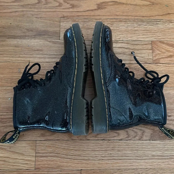 Dr Martens sz 2 patent leather glitter side zip boots wear shown good condition - Picture 7 of 10